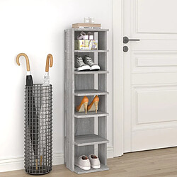 vidaXL Étagère à chaussures Sonoma gris 27,5x27x102 cm Bois ingénierie 