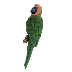 perroquet réaliste résine oiseau ornement animal suspendu 31cm look gauche vert