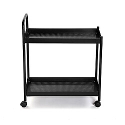 Avis Versa Chariot pour la cuisine ou la salle à manger, Chariot rangement Vieste 62x32x70,5cm,Métal, Noir