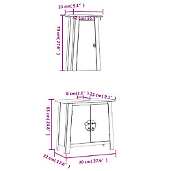 vidaXL Ensemble de meubles de salle de bain 2 pcs bois de pin massif pas cher