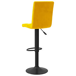 vidaXL Tabourets de bar lot de 2 jaune moutarde velours pas cher