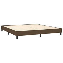 Acheter vidaXL Sommier à lattes de lit matelas et LED Marron foncé 180x200cm