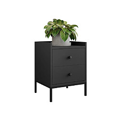 Bestmobilier Filipo - table de chevet - noir - 40 cm