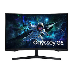 ECRAN 32'' SAMSUNG Gaming NOIR Odyssey G55C VA Incurvé 1000R 2560x1440 300cd/m² 1ms 165Hz 1xHDMI 1xDP Pied inclinable LS32CG554EUXEN