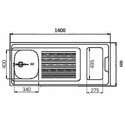 Avis Mezieres Kitchenette 140cm domino vitrocéramique manette sans réfrigérateur