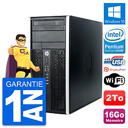 PC Tour HP Compaq Pro 6300 CMT Intel G630 RAM 16Go Disque 2To Windows 10 Wifi - Occasion