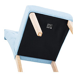 Avis Helloshop26 Lot de deux chaises en tissu 180 kg max surface d'assise de 46 x 42 cm bleu ciel 14_0000891