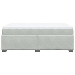 Vidaxl Sommier à lattes de lit et matelas Gris clair 120x200cm Velours pas cher