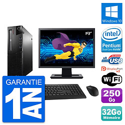 PC Lenovo M93p SFF Ecran 19" Intel G3220 RAM 32Go Disque 250Go Windows 10 Wifi · Occasion 