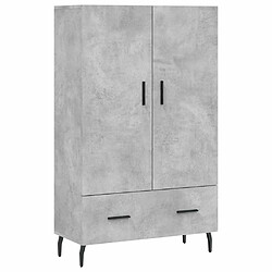 Maison Chic Buffet,Meuble de Rangement,commode pour salon,Cuisine gris béton 69,5x31x115 cm bois d'ingénierie -MN48574