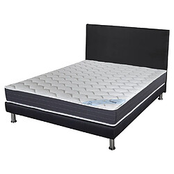 Ebac Matelas + Sommier + Tete SR9 Deco 160x200 Rubis - H. 21 cm - Soutien très ferme