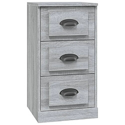 vidaXL Buffet sonoma gris 36x35,5x67,5 cm bois d'ingénierie