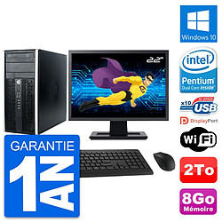 PC Tour HP Pro 6300 CMT Ecran 22" G630 RAM 8Go Disque Dur 2To Windows 10 Wifi · Occasion 