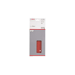 BOSCH Feuilles abrasives C430 pour ponceuse vibrante - 14 trous - Pack de 10 - 115 x 280 mm - Grain 60 