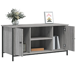 Acheter Maison Chic Meuble TV scandinave gris - Banc TV pour salon Sonoma 100x40x50 cm Bois d'ingénierie -MN40905