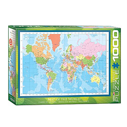 Puzzle carte moderne du monde EuroGraphics (1000 pièces) 