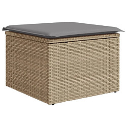 Acheter vidaXL Salon de jardin avec coussins 8pcs mélange beige résine tressée