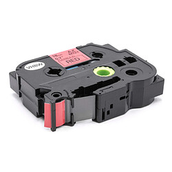 vhbw Cassette à ruban d'écriture 18mm noir sur fléxible rouge pour imprimante Brother P-Touch 1000BTS, 1000F, 1300, 1400, 1500pc, 1600, 1650