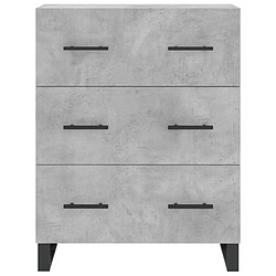 Maison Chic Buffet,Meuble de Rangement,commode pour salon,Cuisine gris béton 69,5x34x90 cm bois d'ingénierie -MN23532 pas cher