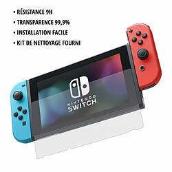 Kit de protection d'écran Gioteck en verre trempé premium 9H pour Nintendo Switch Transparent pas cher