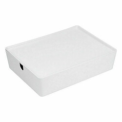 Caisse de Rangement Empilable Confortime Avec couvercle 35 x 26 x 8,5 cm (8 Unités)