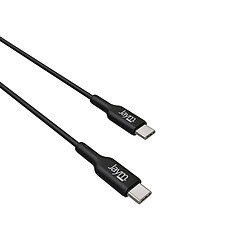 Jaym Câble de Charge et Synchronisation de donnée USB-C Vers USB-C PD 3.0 3A 1M Noir