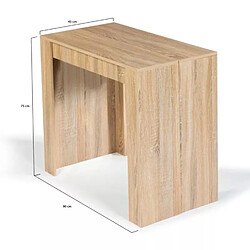 Avis Concept Usine BELLI - Table console extensible en bois - 1,40 m