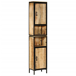 vidaXL Armoire de salle de bain 40x27x180 cm fer et bois de manguier 