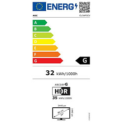 Moniteur incurvé Aoc Cu34P3Cv Va 34" Uwqhd 21:9 100 Hz synchronisation adaptative