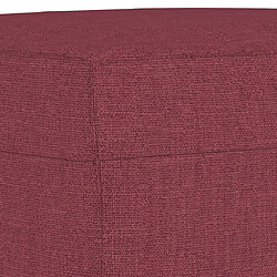 Acheter vidaXL Repose-pied Rouge bordeaux 70x55x41 cm Tissu