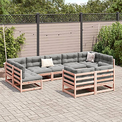 Avis Maison Chic Ensemble de salle à manger de jardin 9 pcs,Table et chaises d'extérieur bois massif sapin de douglas -GKD642389