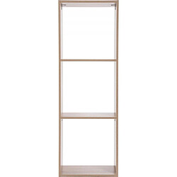 Pegane Etagère en panneaux de particules coloris naturel - Longueur 34,4 x Profondeur 32 x Hauteur 100,5 cm