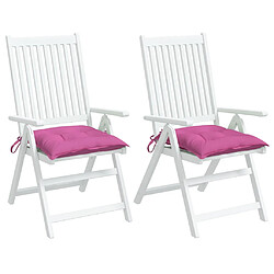 Avis vidaXL Coussins de chaise lot de 2 rose 50x50x7 cm tissu oxford