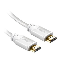 EKON Câble HDMI 3m - Câble HDMI 2.1 connecteurs 8K blanc 