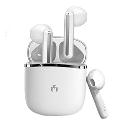 écouteurs sans fil bluetooth pro bt5.0 Écouteurs Bluetooth Bluetooth 5.0 Professionnel 10 mètres Transmission Étui de charge sans fil Couplage automatique Casque d'écoute pour les voyages - BLANC