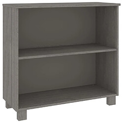 vidaXL Buffet HAMAR Gris clair 85x35x80 cm Bois massif de pin