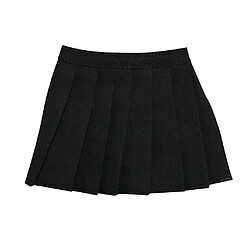 Mini Robe Jupe à Carreaux à L'échelle 1/6 Pour Corps Féminin D'action De 12 "noir