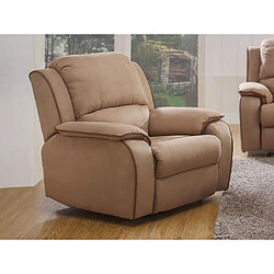 Vente-Unique Fauteuil relax en microfibre HERNANI - Taupe