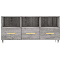 Maison Chic Meuble TV scandinave gris - Banc TV pour salon Sonoma 102x36x50 cm bois d'ingénierie -MN96918 pas cher