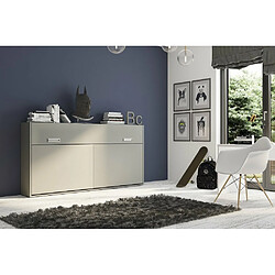 Inside 75 Armoire lit escamotable VERTIGO gris mat couchage 90*200 cm