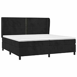 Avis Maison Chic Lit Adulte - Lit simple Lit à sommier tapissier et matelas moelleux - Meuble de Chambre - Noir 200x200 cm Velours -MN74512