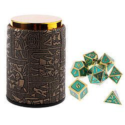 Dés polyédriques 7 PCS Métal Polyédrique Dés D4-D20 Pour Donjons Et Dragons Jeu + Coupe De Dés # A