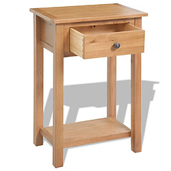 Avis vidaXL Table console 50 x 32 x 75 cm Bois de chêne massif