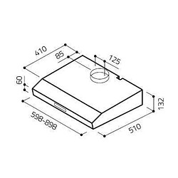 Hotte décorative 335m³/h ELICA 90cm, ELI8020283012578