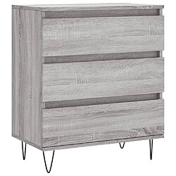 Maison Chic Buffet,Meuble de Rangement,commode pour salon,Cuisine Sonoma gris 60x35x70 cm Bois d'ingénierie -MN69803