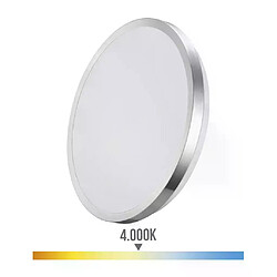 Edm Plafonnier Circulaire Blanc / Chrome 12W 1160lm (96W) - Blanc Naturel 4000K