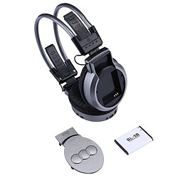 Wewoo Casque Sport argent pour les smartphone et iPad ordinateur portable MP3 ou autres périphériques audio afficher les informations de piste carte SD / TF, Pliant Stéréo HiFi sans fil avec écran LCD pas cher