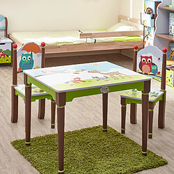 Table avec 2 chaises pour chambre enfant ou bébé mixte Fantasy Fields TD-11740A0