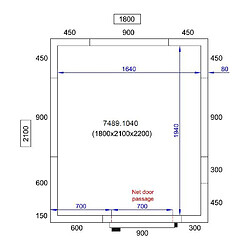 Chambre Froide Positive Pro Line Avec Groupe Positif - Hauteur 2200 mm - Combisteel