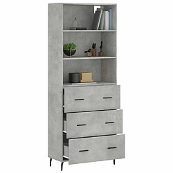 Avis Maison Chic Buffet,Meuble de Rangement,commode pour salon,Cuisine Gris béton 69,5x34x180 cm Bois d'ingénierie -MN67568